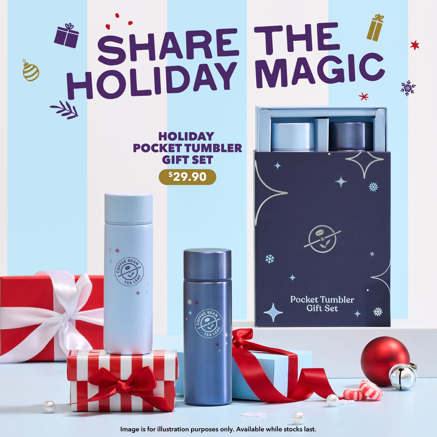 Spread festive cheer with #CoffeeBeanSG’s limited-edition Holiday Pocket Tumbler Gift Set!